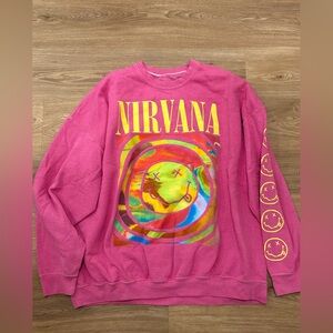NIRVANA Pink Graphic Top